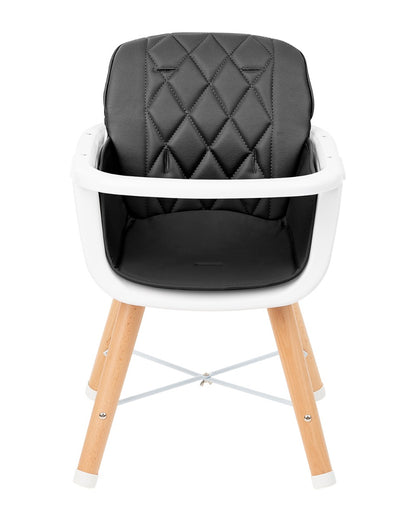 Cadeira de refeição Woody 2 em 1 preta