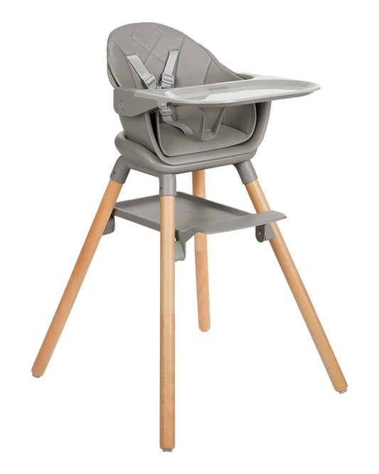 Cadeira de refeição Woody 2 em 1 Grey Kikkaboo