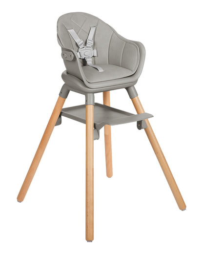 Cadeira de refeição Woody 2 em 1 Grey Kikkaboo