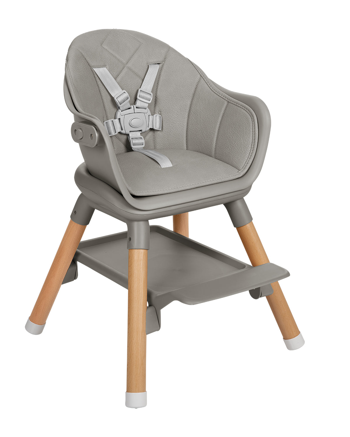 Cadeira de refeição Woody 2 em 1 Grey Kikkaboo