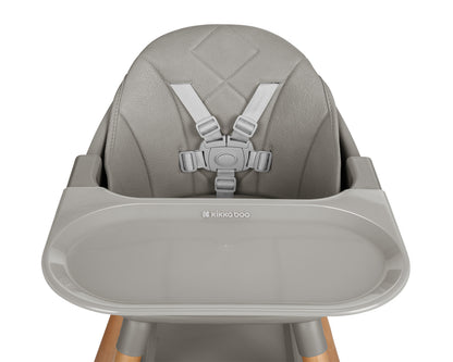 Cadeira de refeição Woody 2 em 1 Grey Kikkaboo