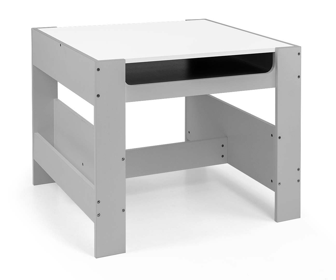 Conjunto De Móveis Mesa E Duas Cadeiras Sven Cinzento Milly Mally