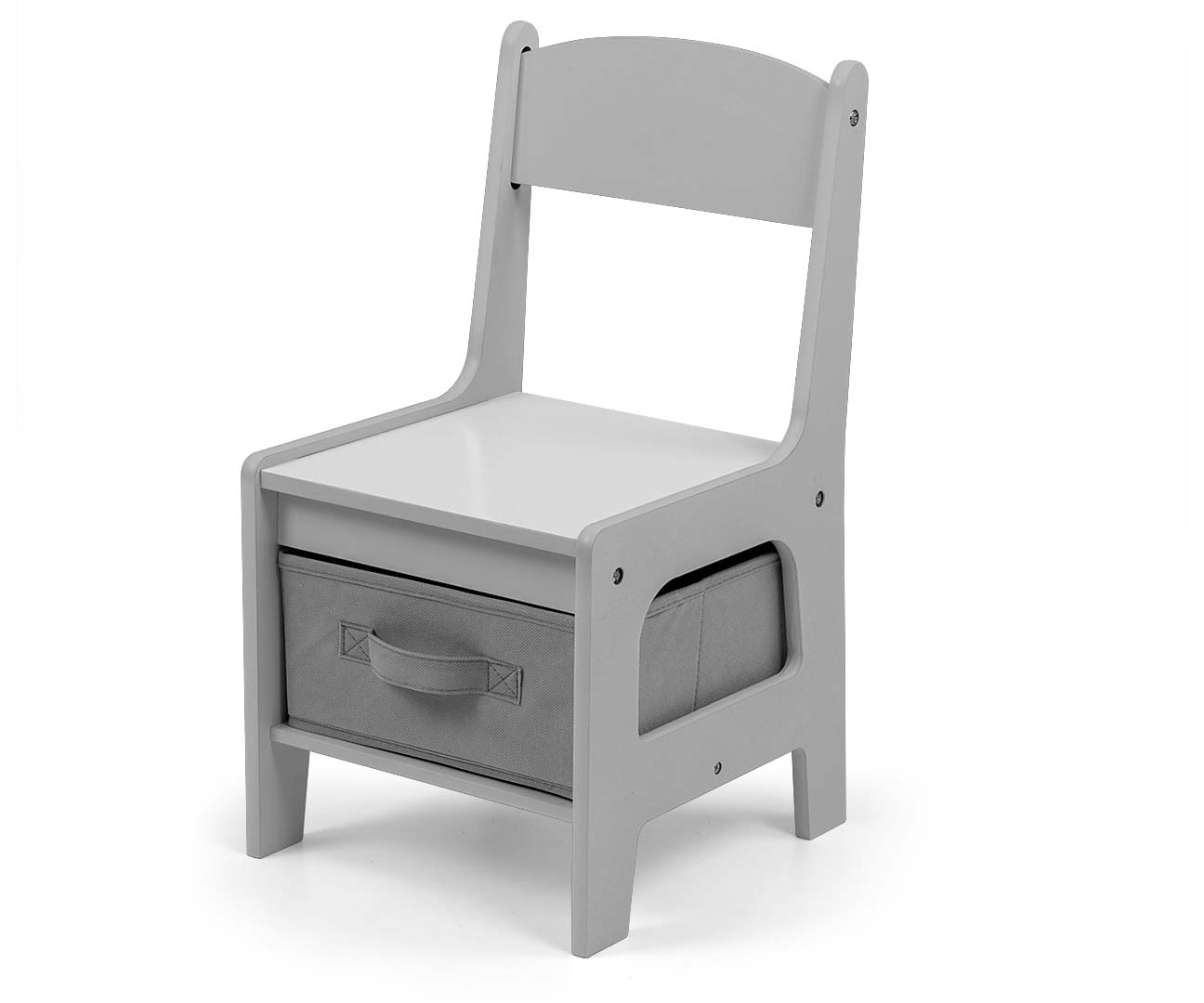 Conjunto De Móveis Mesa E Duas Cadeiras Sven Cinzento Milly Mally